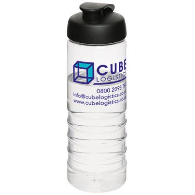 Image of Printed H2O Treble 750 ml flip lid sport bottle